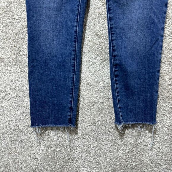 Wit & Wisdom Ab Solution Jeans Women's 4P Blue Denim Fray Ankle Stretch Mid Rise - Picture 3 of 10